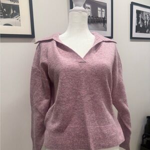 J. Crew Pink V-Neck Women's Sweater